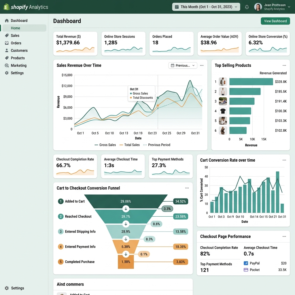 Shopify E-commerce Analytics